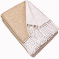 Uldplaid i 100% uld (140x200 cm) Beige/Lys