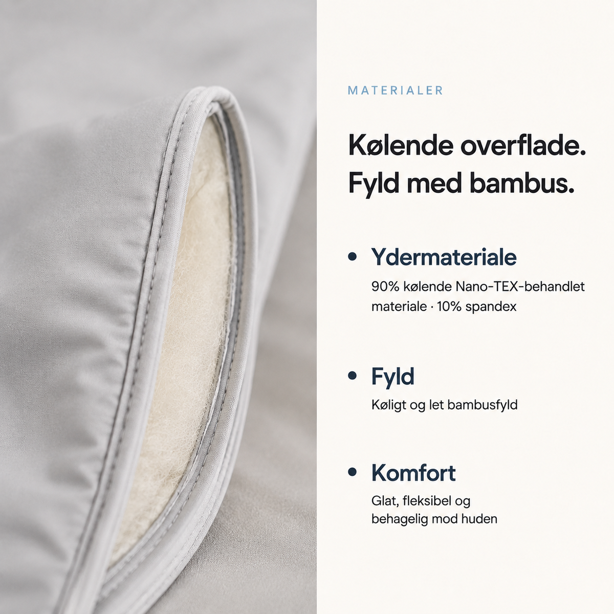 Kølende dyne med bambusfyld