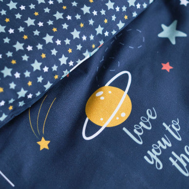 Sengesæt 100% Bomuld -140 x 200 cm - Rumfart Astronaut