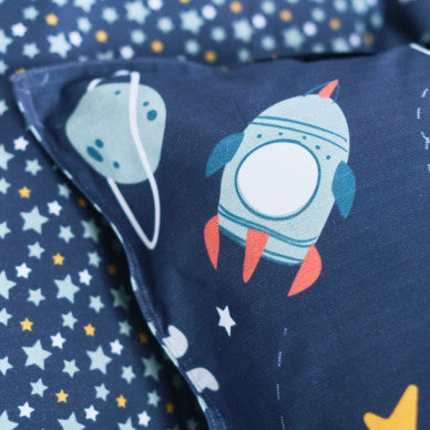 Sengesæt 100% Bomuld -140 x 200 cm - Rumfart Astronaut